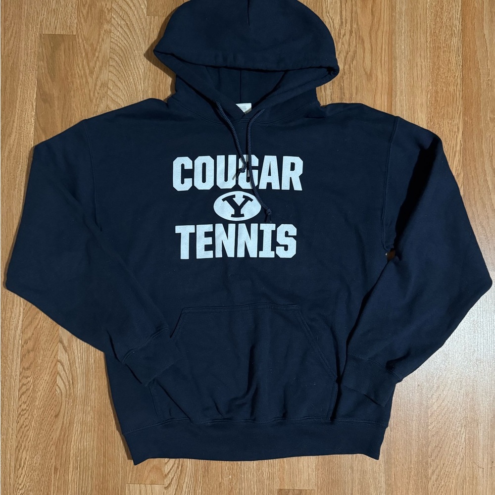 Navy Blue Cougar Tennis Hoodie